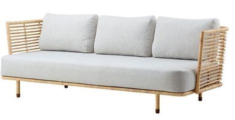 Sofa Couch Polstermöbel Lounge Liege Natur Rattan Tagesbett Relaxliege Sessel Liegeinsel Loungeliege