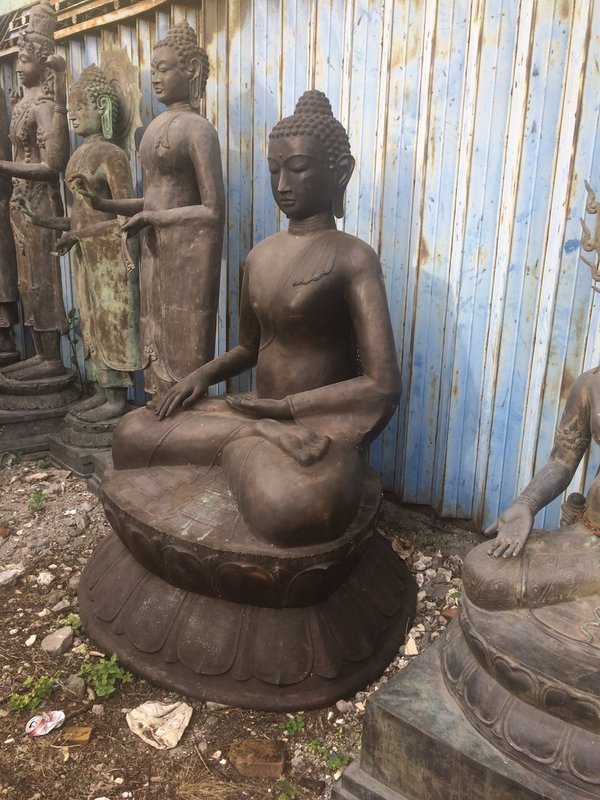 Skulptur Bronze Buddha Dekoration Statue Budha Bronzeskulptur Buda Feng Shui Bronzebuddha Design Gar