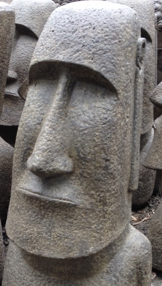 Skulptur Moai Steinskulptur Rapa Nui Maori Figur Osterinsel Tiki Garten Dekoration