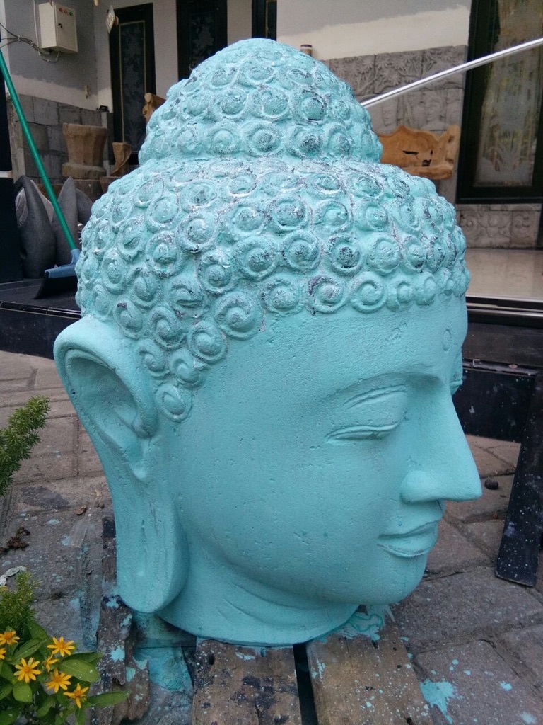 Wuona Objects Großer Buddha Brunnen 137 cm Stein Balinesisches Wasserspiel 