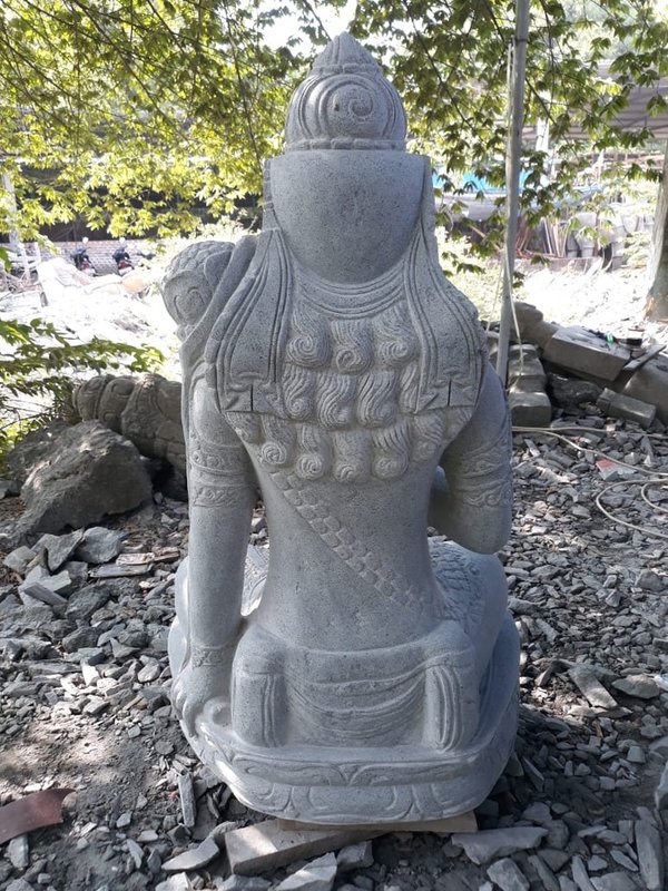 Skulptur Dewi Tara Buddha Steinskulptur Budha Statue Feng Shui Garten Dekoration Skulpturen