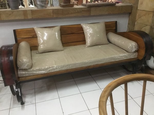 Sofa Couch Polstermöbel Rikscha Lounge Liege Ottomane Tagesbett Relaxliege Liegeinsel Loungeliege