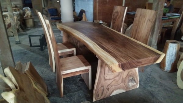 Set 1 Tisch 6 Stühle Esstisch Küchentisch Holztisch Konferenztisch Bürotisch Stuhl Suarholz