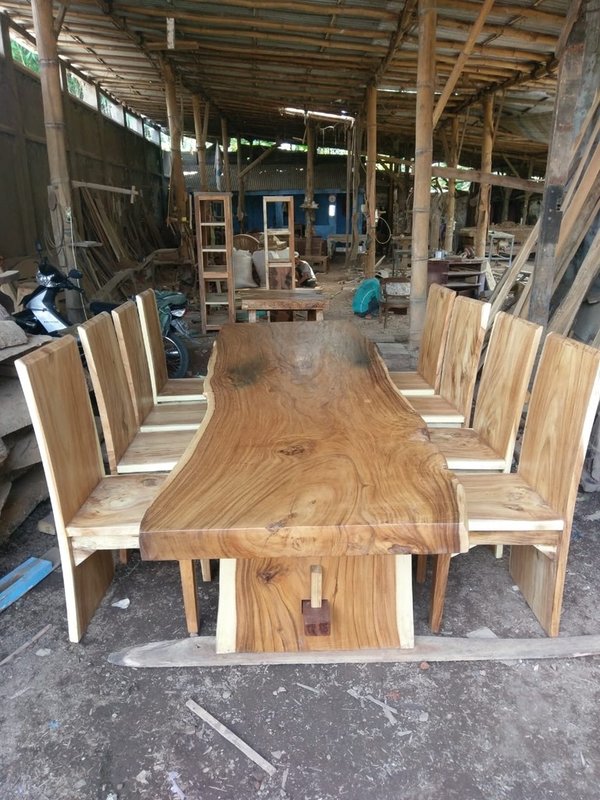 Set 1 Tisch 6 Stühle Esstisch Küchentisch Holztisch Konferenztisch Bürotisch Stuhl Suarholz