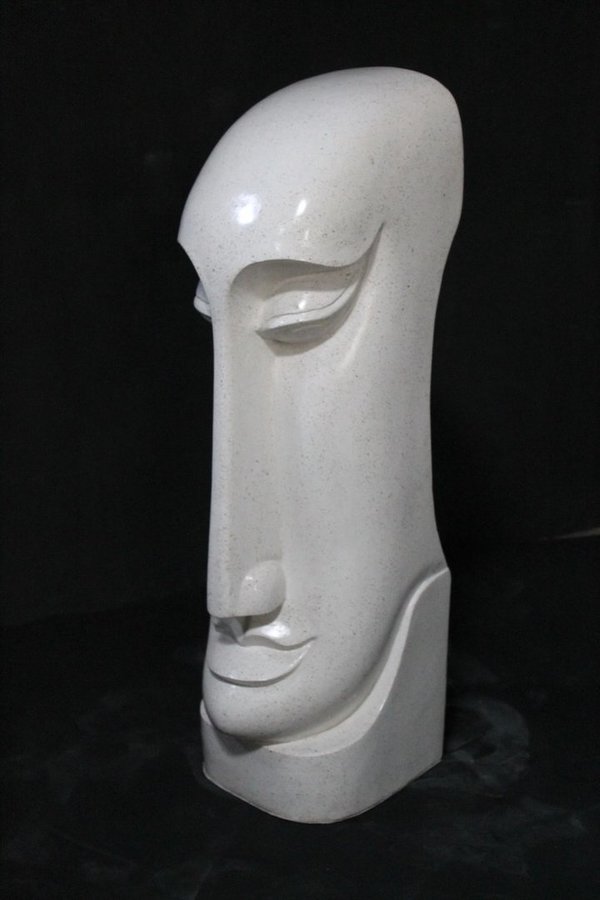 Skulptur Moai Terrazzo Steinskulptur Rapa Nui Maori Figur Osterinsel Tiki Garten Dekoration