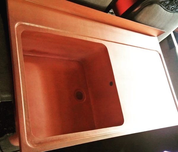 Spülbecken Kupfer Becken Waschbecken Küchenspülbecken Einbauspüle Küchenspüle Waschschale Waschbasin