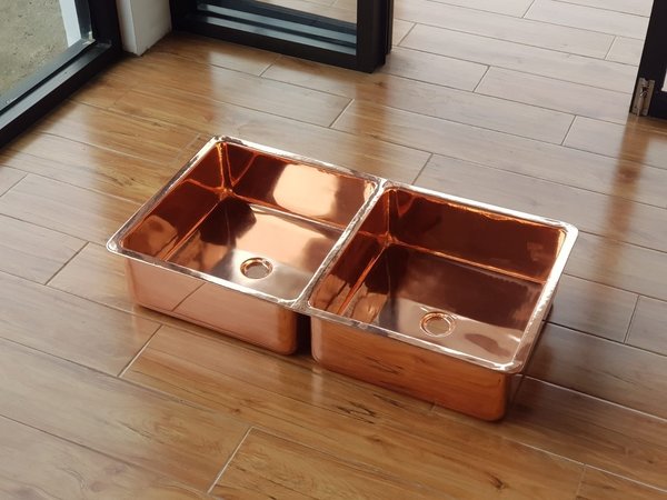 Spülbecken Kupfer Küchenspüle Doppelspülbecken Aufsatzbecken Waschbecken Spüle Becken
